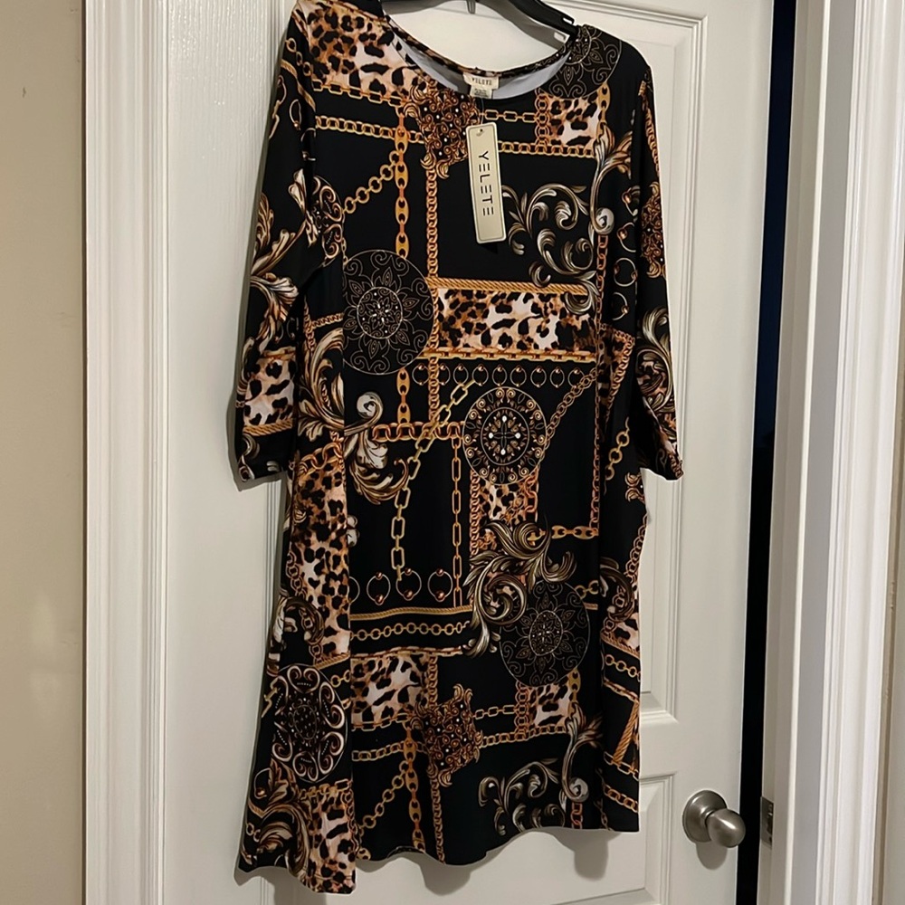 NWT YELETE 3/4 Sleeve Dress